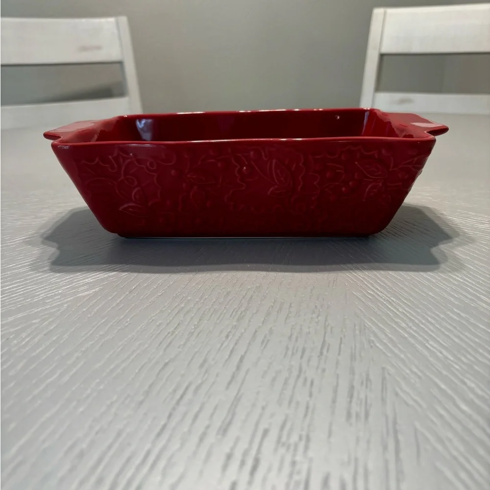 Laurie Gates Small Square Casserole Baking Dish Red 1.85 Quarts